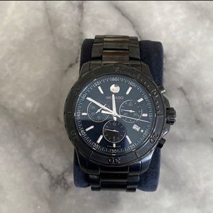 MOVADO MEN'S BLACK ION CHRONOGRAPH, DATE SERIES 800 S